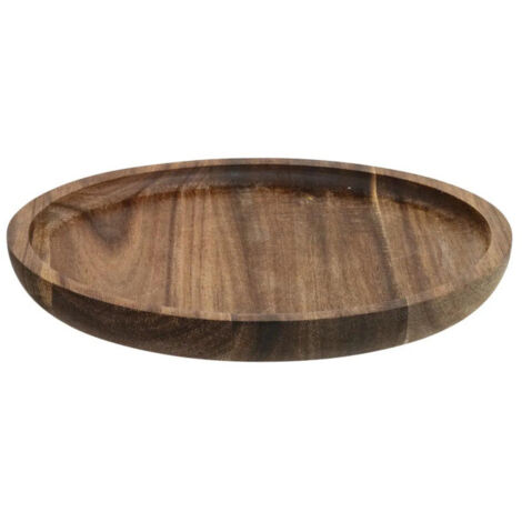Lot de 6 Assiettes de Présentation "Acacia" 20cm Marron