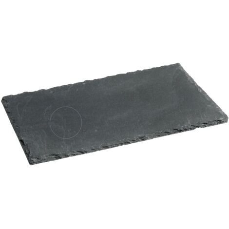 Lot de 6 assiettes de présentation rectangulaires en ardoise