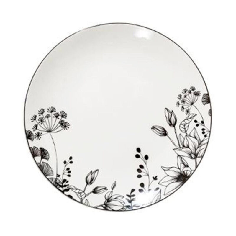 Secret De Gourmet - Lot de 6 Assiettes à Dessert 'White Floral' 20cm Blanc Secret De Gourmet - Lot de 6 Assiettes à Dessert 'White Floral' 20cm Blanc