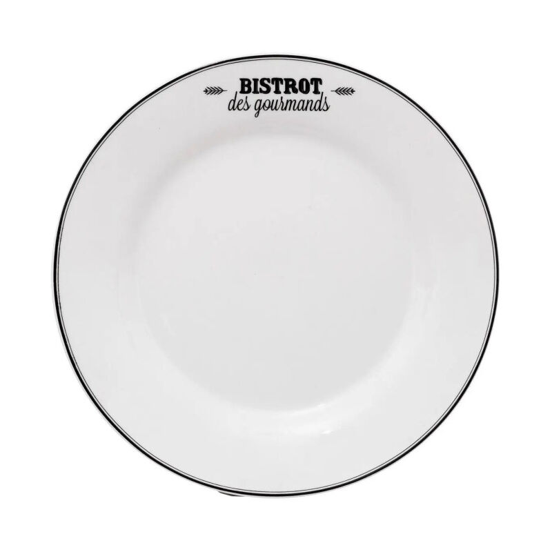 Secret De Gourmet - Lot de 6 Assiettes Plates 'Bistrot' 26cm Blanc Secret De Gourmet - Lot de 6 Assiettes Plates 'Bistrot' 26cm Blanc