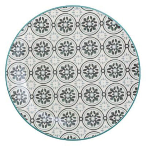 Lot de 6 Assiettes Plates Dolce 27cm Vert