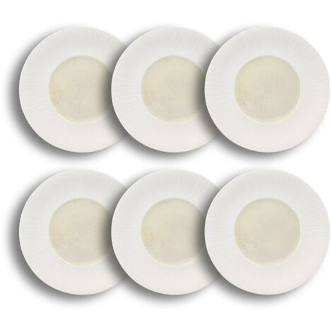 Lot de 6 assiettes plates en porcelaine 28,5cm, URUS