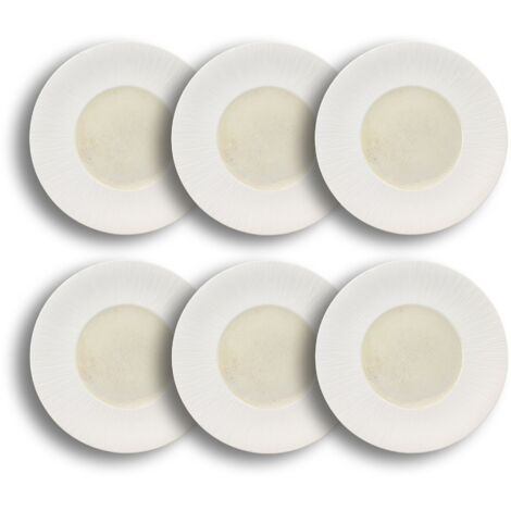 Lot de 6 assiettes plates en porcelaine 31cm, URUS