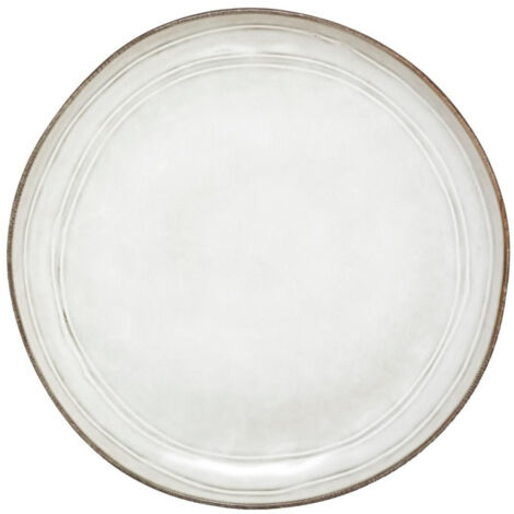 Lot de 6 Assiettes Plates "Flower" 26cm Gris