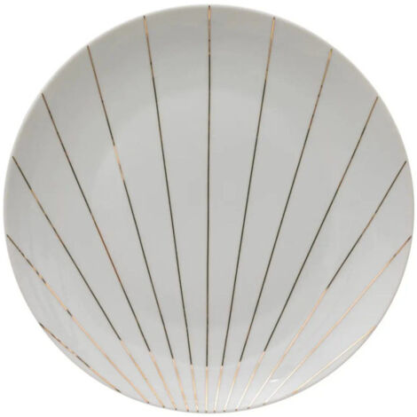 Lot de 6 Assiettes Plates "Le Collectionneur" 27cm Blanc