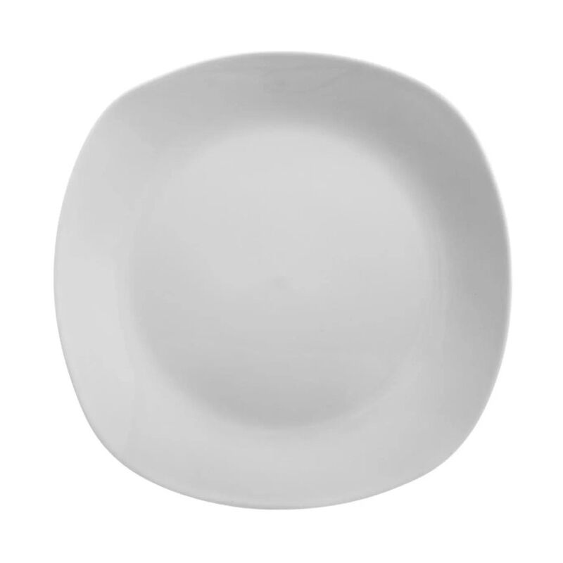 Lot de 6 Assiettes Plates "Plaza" 25cm Blanc