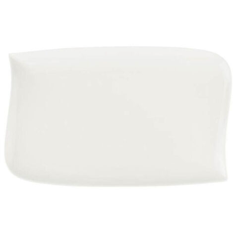 Lot de 6 Assiettes Plates Rectangulaire "Vague"  33cm Blanc