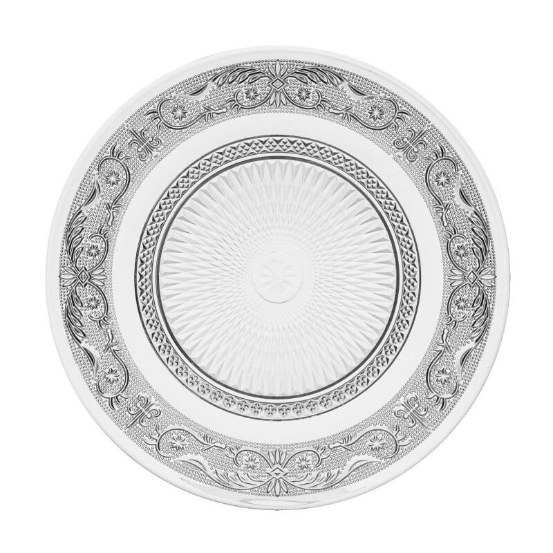 Secret De Gourmet - Lot de 6 Assiettes Plates 'Renaissance' 25cm Transparent