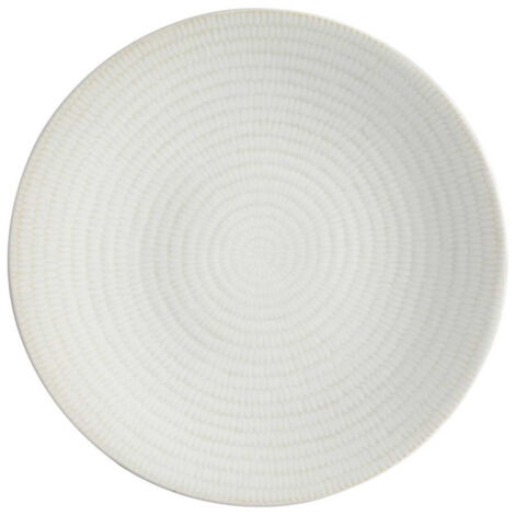 Lot de 6 Assiettes Plates "Rice" 27cm Blanc