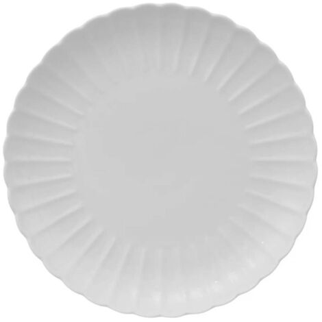 Lot de 6 Assiettes Plates "Romy" 27cm Blanc