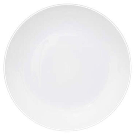 Lot de 6 Assiettes Plates Square 25cm Blanc