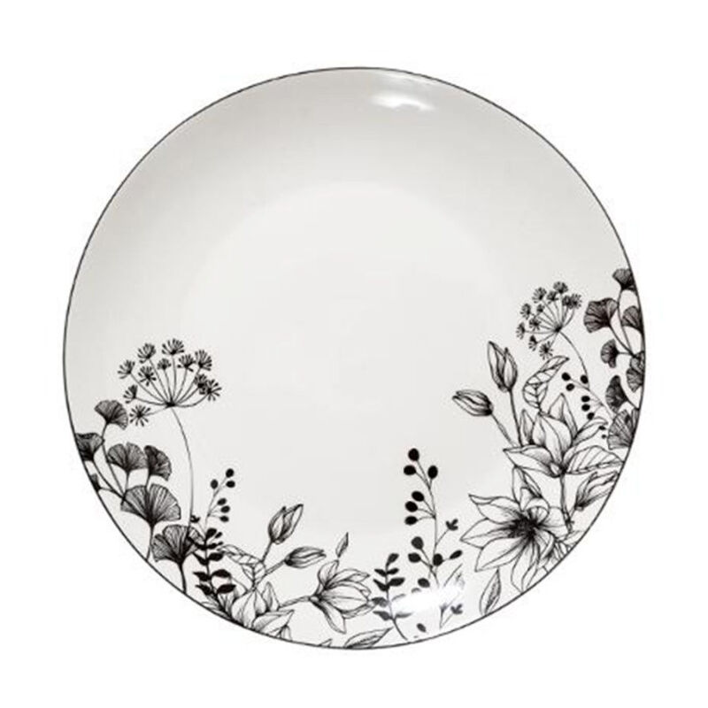 Secret De Gourmet - Lot de 6 Assiettes Plates 'White Floral' 27cm Blanc Secret De Gourmet - Lot de 6 Assiettes Plates 'White Floral' 27cm Blanc