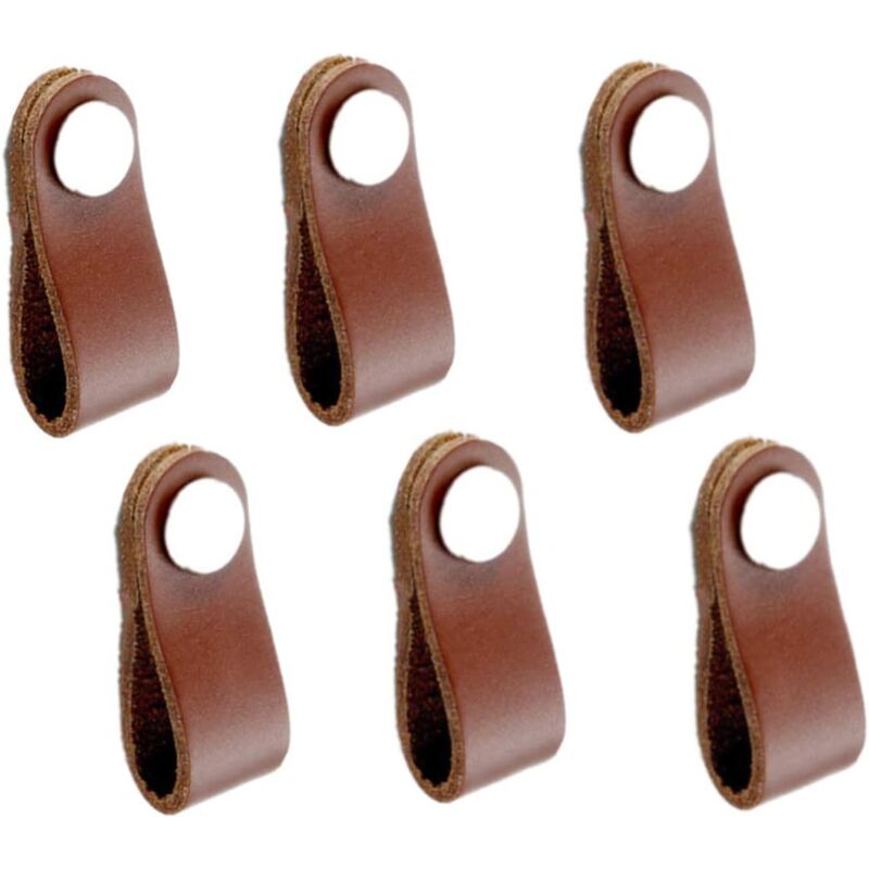 Lot de 6 attaches de rangement en cuir, enrouleur d'écouteurs, organisation de câbles de données