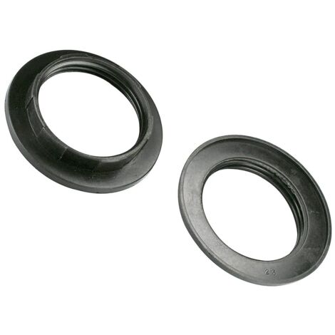 Lot de 6 bagues noires pour douilles en porcelaine, diamètre fileté 39 mm, accessoires luminaires