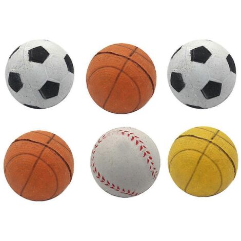 Lot de 6 balles interactives à mâcher pour chiens de petite, moyenne et grande taille