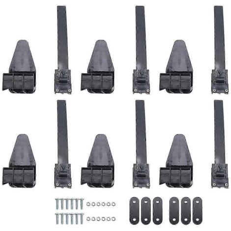 Lot de 6 bannières en vinyle avec clips, noires, pour décoration de porte de garage (fêtes, anniversaires, publicité).