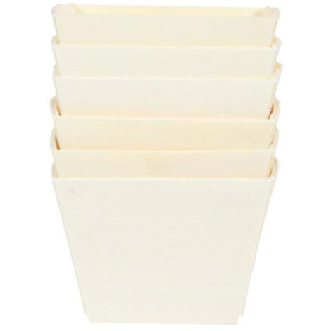 Lot de 6 Barquettes Carton "Snacking" 7cm Naturel
