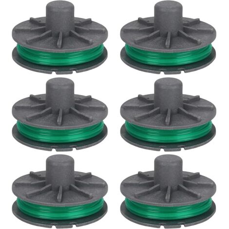 Lot de 6 bobines de fil 5309-20 pour coupe-bordure Gardena PowerCut Plus 650/30 (n° d'article 9811/9811-20), bobine de fil de rechange, 4,3 m, longueur : 2 mm