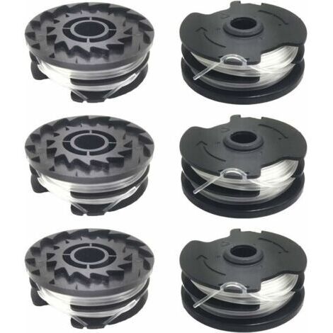 Lot de 6 bobines de fil de rechange pour coupe-bordure LIDL Parkside PRTA 20-Li A1, B2, C3, PRT 550 A1, A3, PRT 300 A1