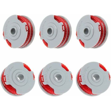 Lot de 6 bobines de fil double Flymo FLY021 de 0,15 cm et de 11 m compatibles avec Contour 500 XT, Power Trim Mini Auto ST/XT/Plus (6 bobines)