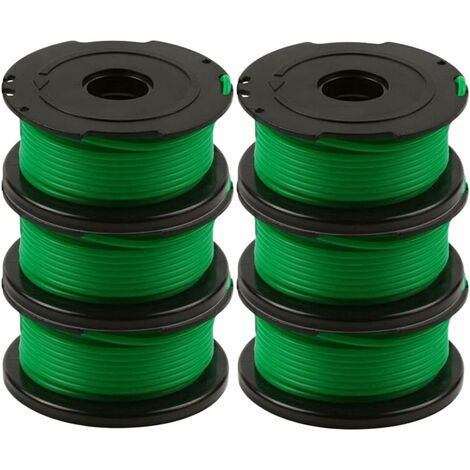 Lot de 6 bobines de fil pour débroussailleuse Black and Decker GL7033, GL8033, GL9035, 6 m