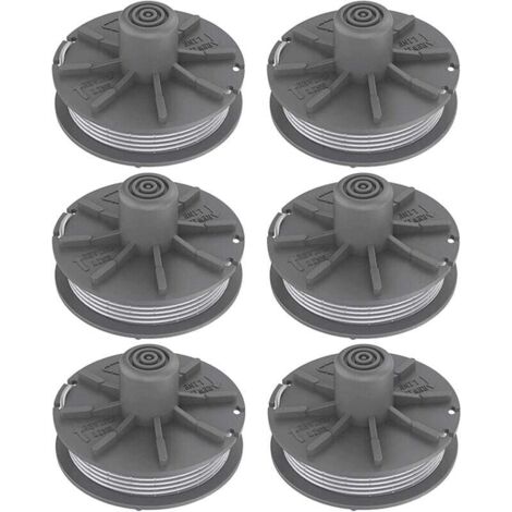 Lot de 6 bobines de fil pour débroussailleuse Gardena 5307-20, pour Easycut 400 Art. 8846, EasyCut 400/25 Art. 9807, ComfortCut450 Art.8847