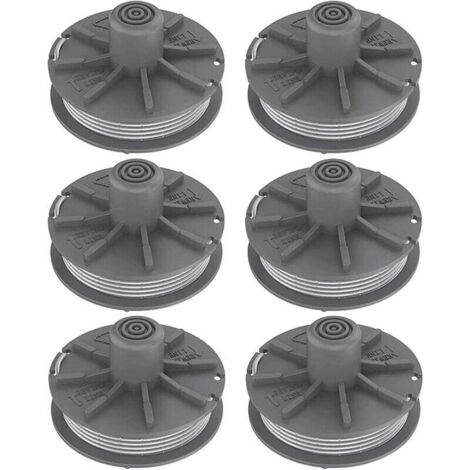 Lot de 6 bobines de fil pour débroussailleuse Gardena 5307-20, pour Easycut 400 Art. 8846, EasyCut 400/25 Art. 9807, ComfortCut450 Art.8847