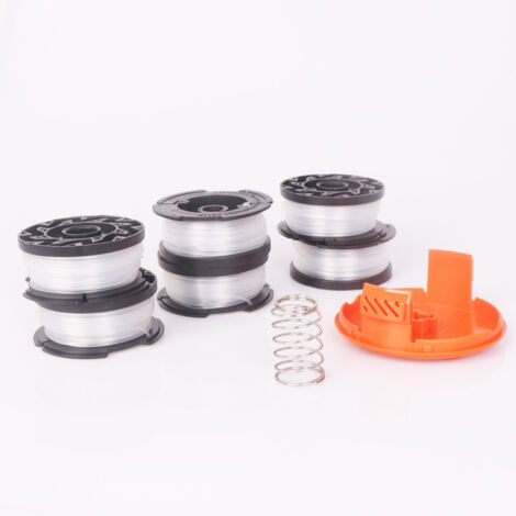 Lot de 6 bobines de ligne avec 1couvercles pour remplacer le Spoo de remplacement des coupe-bordures Black Decker--