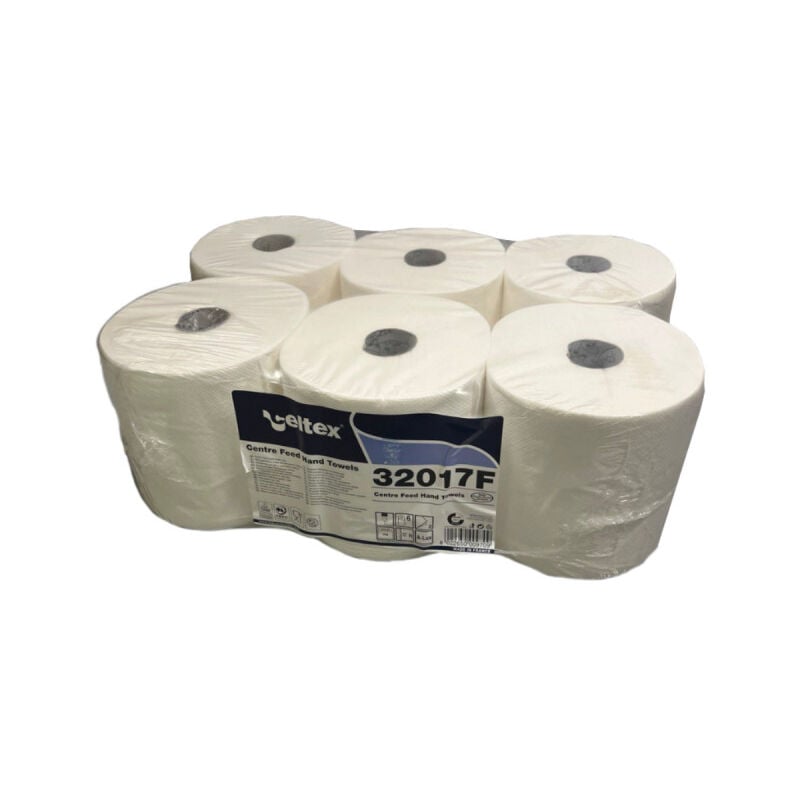 Lot de 6 bobines d'essuyage gaufré - 19 x 24 cm