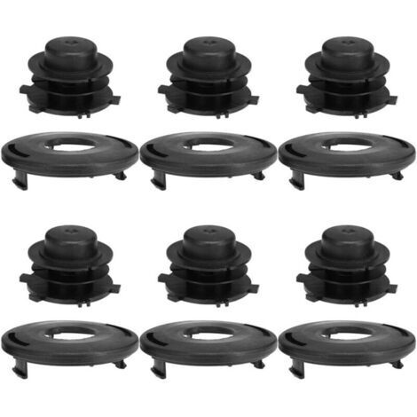 Lot de 6 bobines et capuchons de remplacement pour Stihl Head Cover 25-2 FS 90 100 110 120 130 55 80 83 85