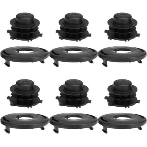 Lot de 6 bobines et capuchons de remplacement pour Stihl Head Cover 25-2 FS 90 100 110 120 130 55 80 83 85