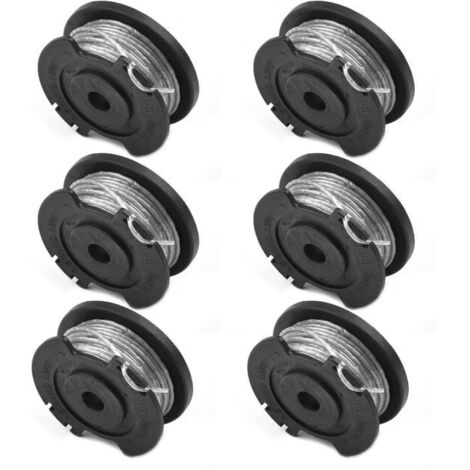 Lot de 6 bobines et fil de rechange pour débroussailleuse Bosch Easy Grass Cut 18 V 23 26 18 A474