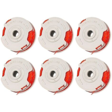Lot de 6 bobines et lignes de rechange pour coupe-bordures Fly021 pour Flymo
