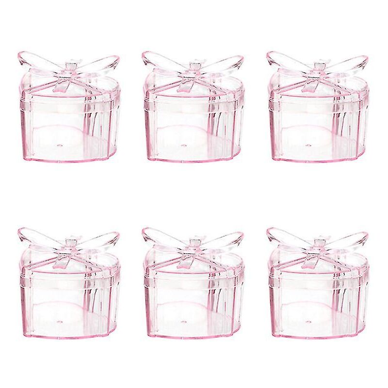 Lot de 6 boîtes à bonbons en forme de cœur