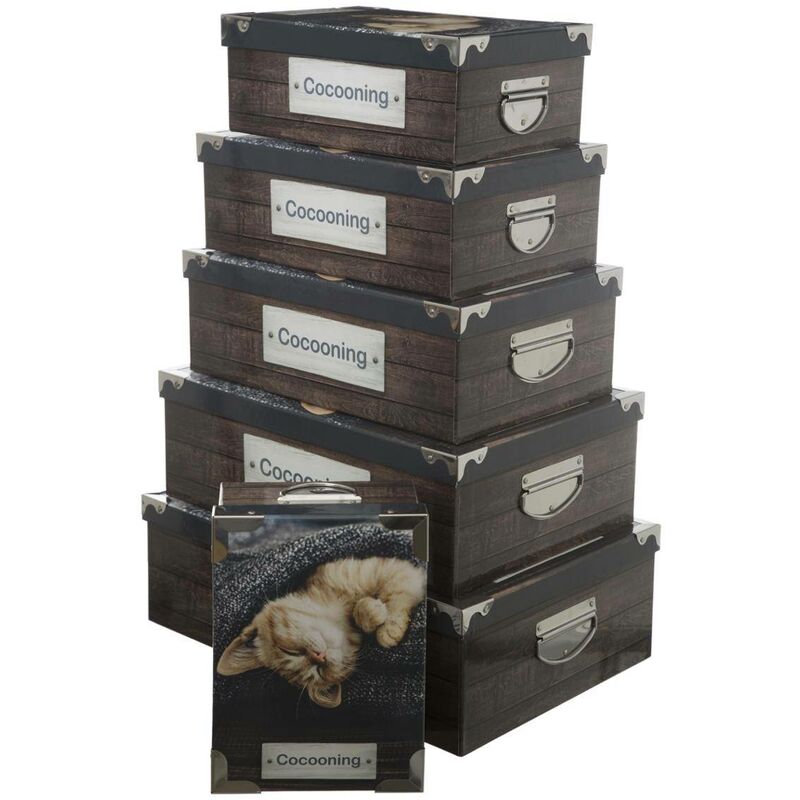 6 boîtes cocooning coins métal - 5five