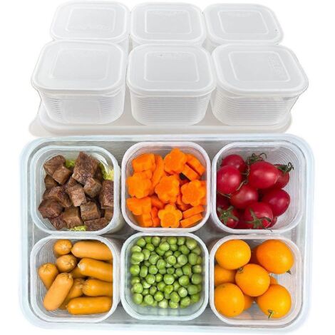 Lot de 6 boîtes de conservation hermétiques sans BPA - Empilables pour une organisation optimale du garde-manger