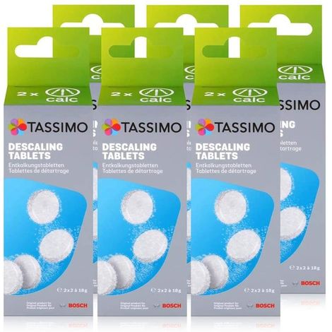 Lot de 6 boîtes de détartrant (24 tablettes x18 g) pour machine à café Tassimo Bosch