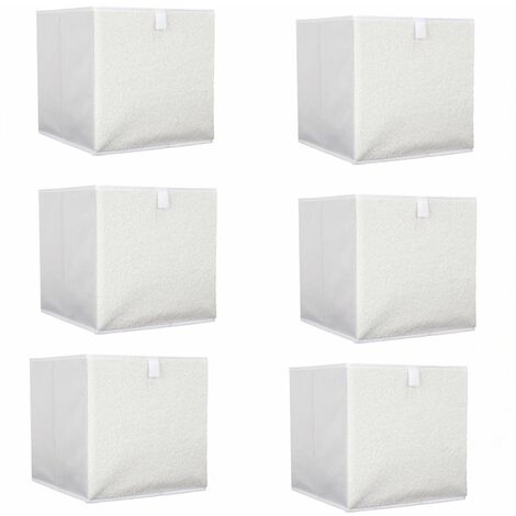 Lot de 6 boites de rangement cubes pliants en bouclette