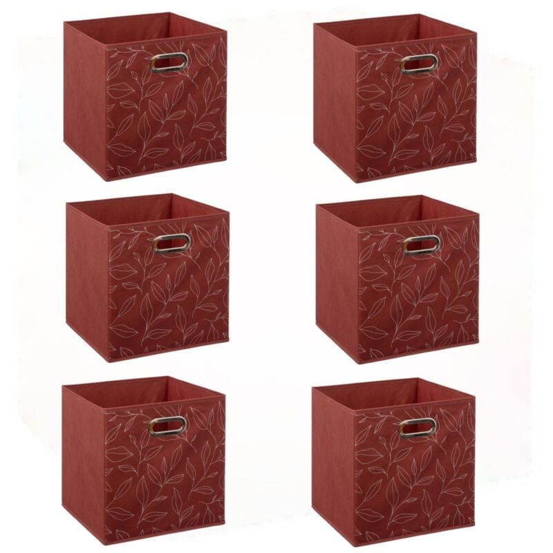 Five Simply Smart - Lot de 6 boites de rangement en tissu Minimalist