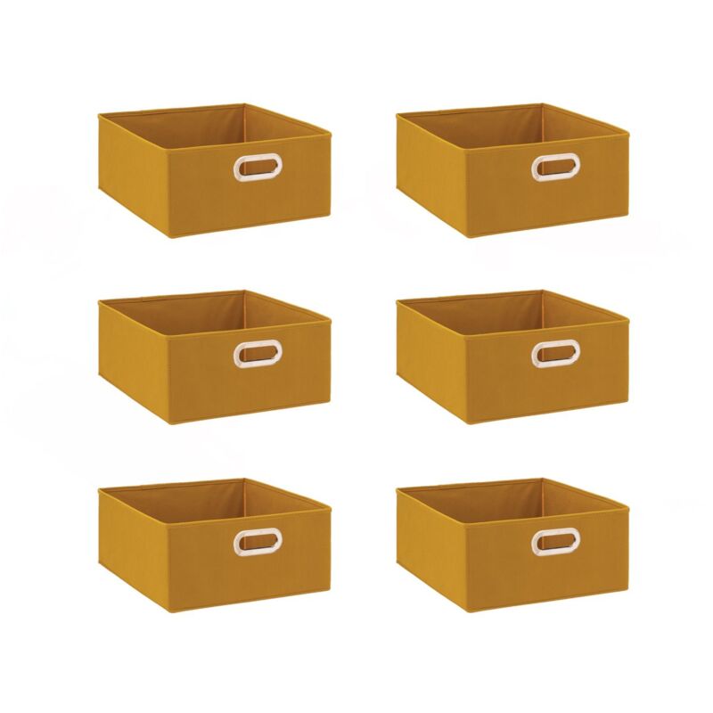 Lot de 6 boîtes de rangement en tissu mix 'n modul