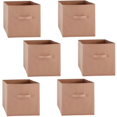 Lot de 6 boîtes de rangement en tissu MIX N' MODUL