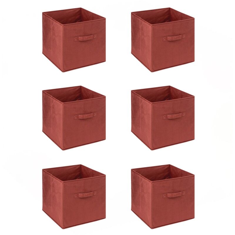 Lot de 6 boîtes de rangement en velours mix 'n modul