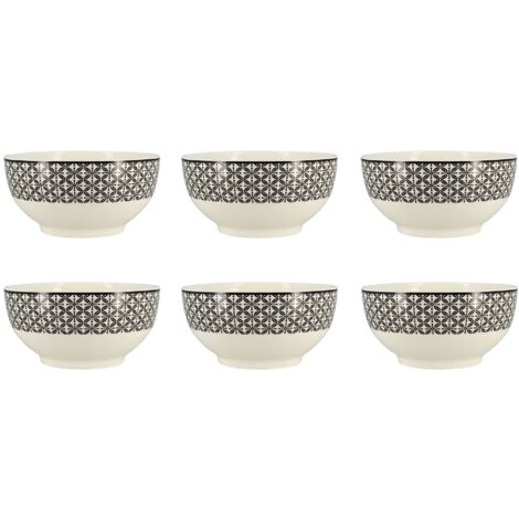 Lot de 6 bols en porcelaine 50cl, GRAPHIK