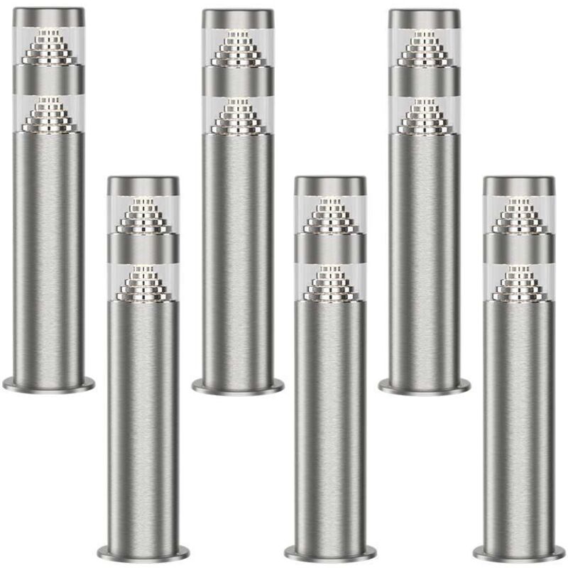 Arum Lighting - Lot de 6 Bornes led 9W nora pour jardin 4000K H40cm