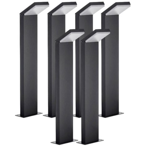 Lot de 6 Bornes LED Extérieure DAYTONA 12W Eq 120W IP44