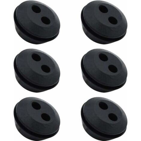 Lot de 6 Bouchon de Tuyau de Carburant Joint de Réservoir Caoutchouc 2 Trous Passe durite passe Durite Reservoir Debroussailleuse Accessoires