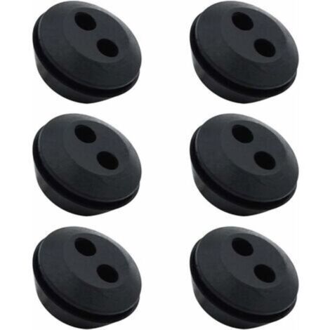 Lot de 6 Bouchon de Tuyau de Carburant Joint de Réservoir Caoutchouc 2 Trous Passe durite passe Durite Reservoir Debroussailleuse Accessoires