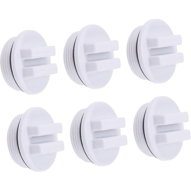Lot de 6 bouchons antigel pour piscine gonflable, pour spa, écumoire, adaptateur de vidange de piscine, bouchon fileté