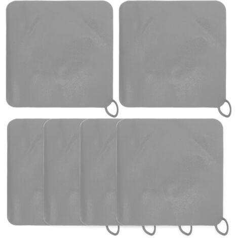Lot de 6 Bouchons de Bonde Silicone Gris 15 X 15 CM – Couvercles Anti -