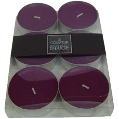 Lot de 6 bougies décoratives colorées grand format